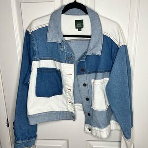 Wild Fable Blue and White Jean Jacket